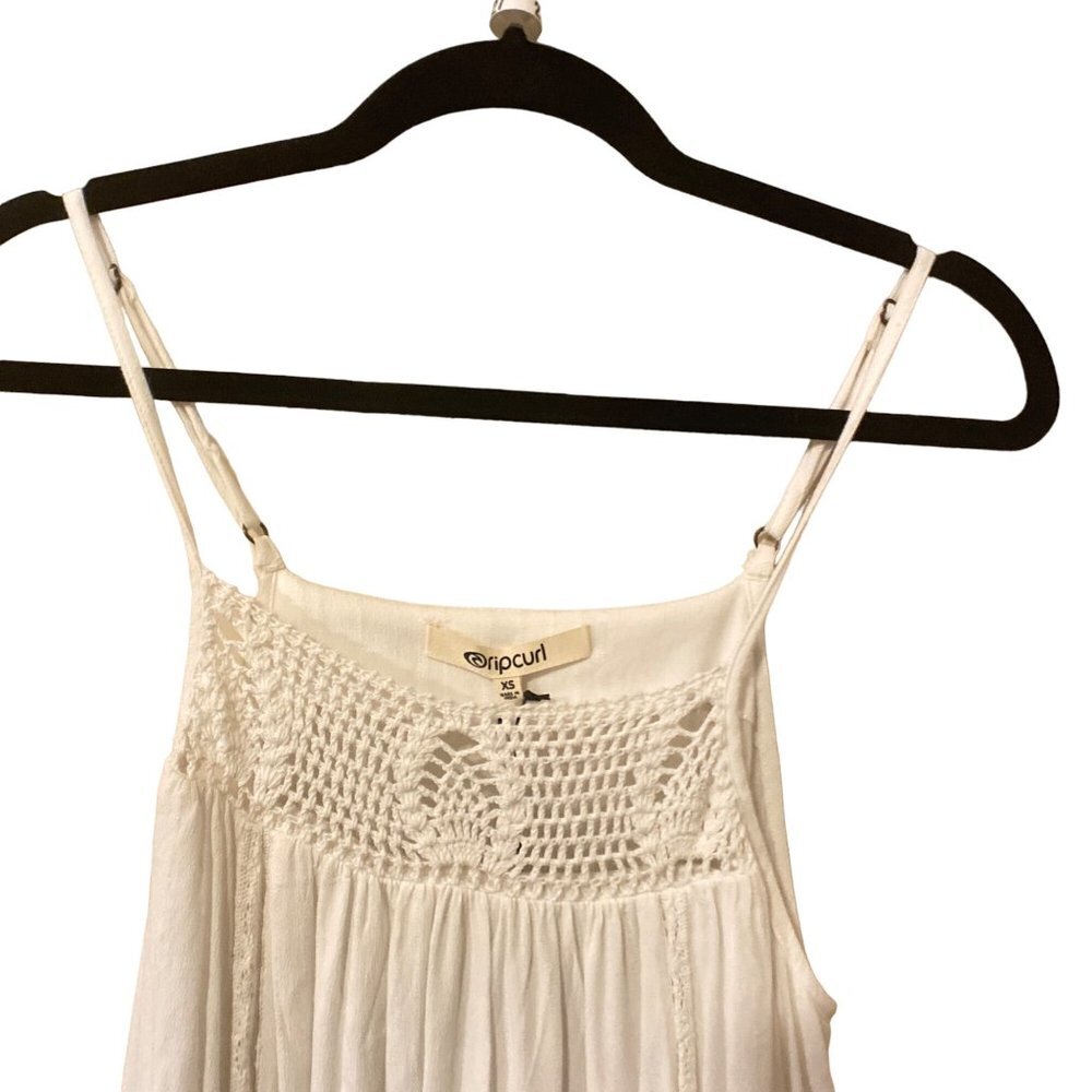NWT Rip Curl Alira Crochet-Trim Maxi Dress - White, Size X Small - Picture 4 of 7